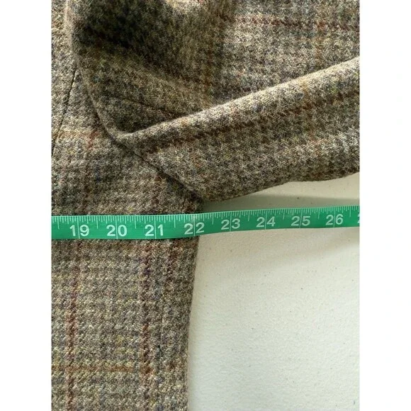 Vintage Lauren Ralph Lauren Brown Wool Houndstooth Equestrian Blazer Size 16W - Picture 7 of 9